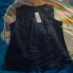 Women’s blue polo top
